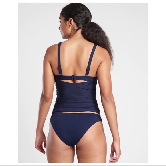 Athleta Square Neck Bra Cup Tankini Top Size 40D/DDT *see size chart Dress Blue - Picture 3 of 9